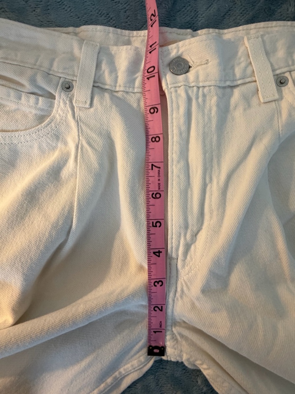 Levis Premium Baggy Dad Wide Leg Off White Jeans 28 Minimalist Edgy High Rise - Picture 11 of 14